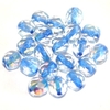 20 geschliffene Glasperlen · Crystal Blau AB 6mm · pe1774