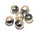 6 Wachsperlen · Perlmuttweiß Silber veredelt 12mm · pe1196
