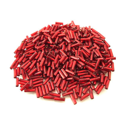 440+ St. Stiftperlen Rot silberverspiegelt 7mm #470
