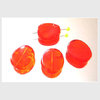 3 große Glasperlen Nuggets · Rot Orange 19.5mm · pe1125