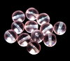 12 runde Glasperlen · Rosa transparent 10mm · pe2320