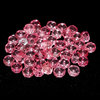 50 geschliffene Rondelle · Rosa transparent 6mm · pe1329