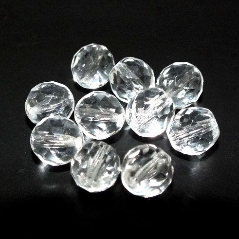 10 geschliffene Glasperlen · Crystal 10mm · pe1584