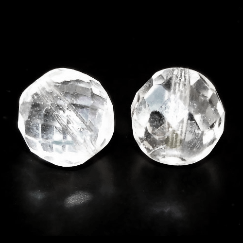 6 geschliffene Glasperlen · Crystal 12mm · pe845