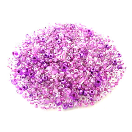 1500+ St. Rocailles Stäbchen Mix Fuchsia Pink Crystal · 458