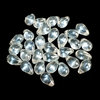 30 Glasperlen Tropfen · Crystal Silber Lüster 9x6mm · pe1690
