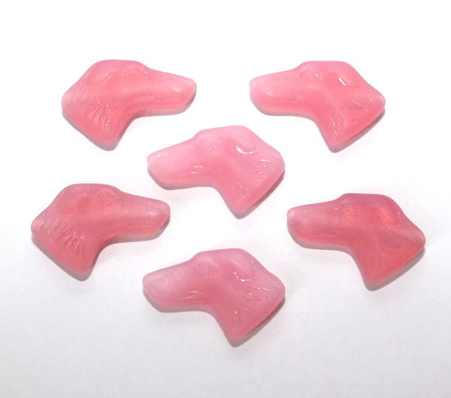 6 Windhund Glasperlen · Rosa Pink opal 20mm · pe3353