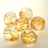 6 geschliffene Glasperlen · Crystal Topas 12mm · pe3406