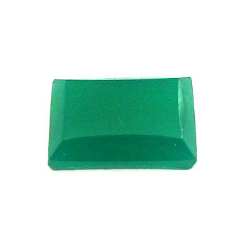 1 Glasstein geschliffen | Kissen Grün Alabaster 14x10mm - ca010
