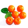6 Glasperlen Orangen · Frucht 10mm · pe3621
