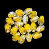 20 Crashperlen Oliven · Crystal Gelb 9x6mm · pe3776