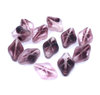 12 geschliffene Glasperlen Rhomben · Lila Crystal opal 12mm · pe3859