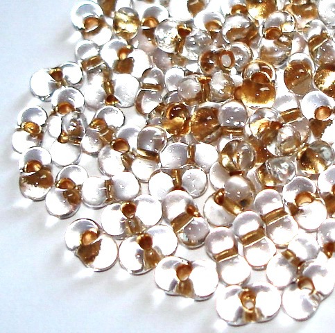 80 St. Duo Rocailles "Farfalle" | Crystal Gold | 6.4mm #824