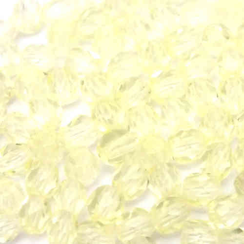 100 geschliffene Glasperlen Gelb 4mm - pe4069