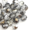 25 geschliffene Glasperlen · Black Diamond Bronze 6mm · pe4186