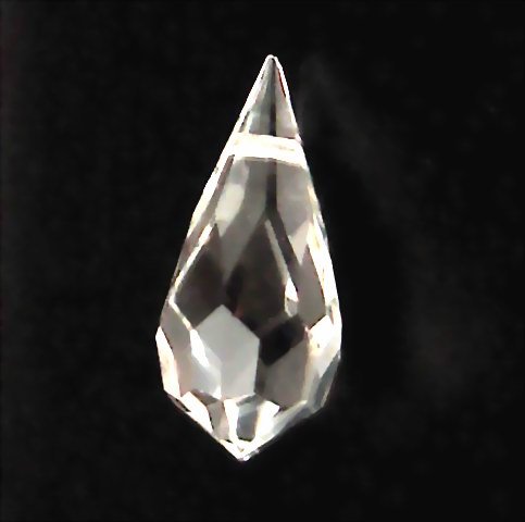 1 geschliffene Antikperle Tropfen · Crystal 18x9mm · pe4201