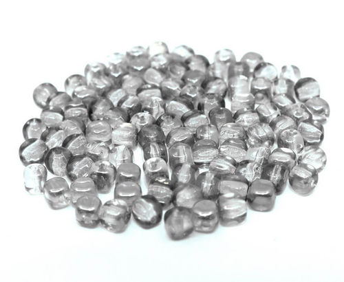 100 Glasperlen Würfel · Crystal Platin 4mm · pe4206
