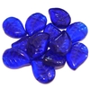 12 Glasperlen Glasblätter · Kobaltblau 13mm · pe4341