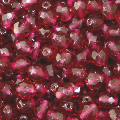 18 geschliffene Glasperlen · Fuchsia Pink 8mm · pe4609