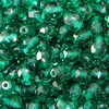 18 geschliffene Glasperlen · Smaragdgrün 8mm · pe4612
