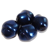 4 Wachsglasperlen Nuggets · Blau 13mm · pe4645