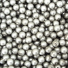 50 runde Wachsglasperlen Silber seidenmatt 6mm - pe4668