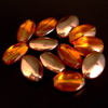 12 ovale Glasperlen · Topas Kupfer 11.5mm · pe4683