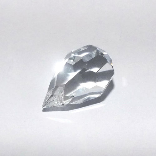 1 geschliffene Glasperle: Tropfen · PRECIOSA Crystal 20x12mm · pe4891