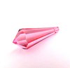 1 großer geschliffener Glasanhänger 38mm | Pink - pe5004