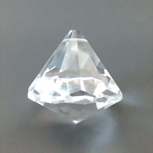 1 großer geschliffener Glasanhänger 39mm | Crystal - pe5014
