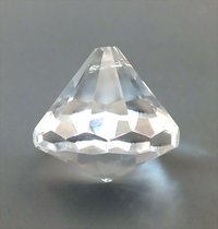 1 geschliffener Glasanhänger · Crystal 28mm · pe5017