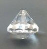 1 geschliffener Glasanhänger 28mm | Crystal - pe5017