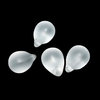 4 kleine Glasperlen Tropfen · Crystal matt 14mm · pe5216