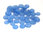 50 Antikperlen Rondelle · Blau matt 8/10/11mm · pe5259