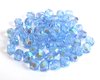 50 geschliffene Glasperlen · Blau AB 6mm · pe5268