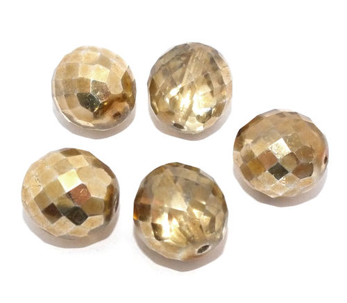 1 geschliffene Glasperle · Crystal Gold 20mm · pe5370