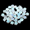30 Glasperlen Glasblüten · Crystal Lüster matt 7mm · pe5405