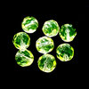 8 geschliffene Uranglasperlen · Grün 8mm · pe5433