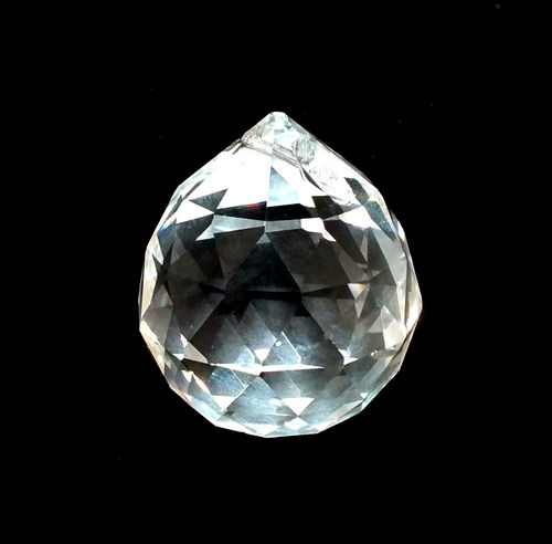 1 geschliffene Glaskugel · Crystal 40 mm Lüsterbehang · pe5575